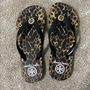Tory Burch cheetah flip flop